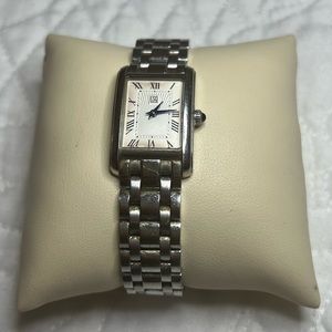 ESQ Movado White Square Faced Stainless Ladies Watch
